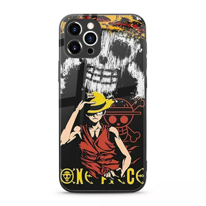 เคสโทรศัพท์กระจกลายอะนิเมะแบบวันพีช,เคสโทรศัพท์สำหรับ <span class=keywords><strong>Iphone</strong></span> 11 Pro Xr <span class=keywords><strong>Xs</strong></span> <span class=keywords><strong>Max</strong></span> 12 A51 A71 S10 S20 - Product Image 4