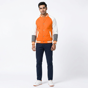 Blousons de baseball pour hommes, style varsity, en polaire, brodés, en cuir de haute qualité, très demandés pour l'hiver - Product Image 1