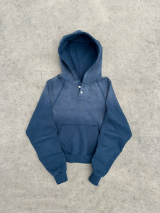 <span class=keywords><strong>Felpa</strong></span> con Cappuccio Vintage Lavata <span class=keywords><strong>Blu</strong></span> per <span class=keywords><strong>Uomo</strong></span>, Oversize, Stile Streetwear, Casual, Pullover - Product Image 1