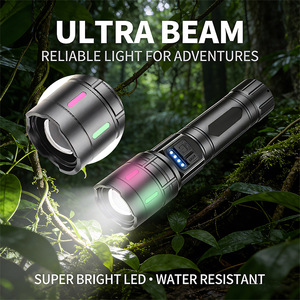 High Power LED <b>Flashlight</b> With Telescopic Zoom <b>Rechargeable</b> Battery Outdoor Portable White Light - Product Image 2
