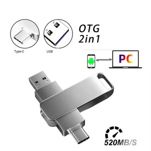 แฟลชไดรฟ์ USB 3.1 ความจุ 512GB แบบโลหะ ความเร็วสู<span class=keywords><strong>ง</strong></span> กันน้ำ ชนิด Type-C สำหรับอุปกรณ์จัดเก็บข้อมูลคอมพิวเตอร์ - Product Image 4