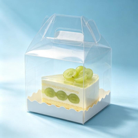 Boîte cadeau personnalisable jetable en PET/PP/PVC avec couvercle transparent en plastique pour l'affichage en boulangerie et l'emballage de détail