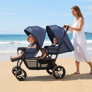 <span class=keywords><strong>Carrito</strong></span> Doble Ligero Plegable Fácil de Usar de Fábrica JXB, Puede Usarse Sentado o Acostado, con Bolsa para Mamá - Product Image 2