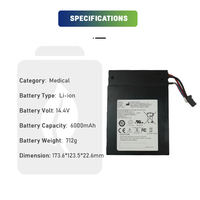 Batterie Li-ion de remplacement 14,4 V 6000 mAh 5450061-2 480304-2 M2843 pour appareils médicaux à ultrasons GE Logiq S7 S8 Expert Logiq P7 P9