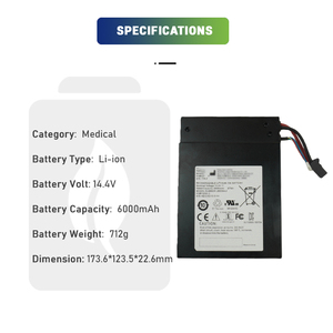 <span class=keywords><strong>Batterie</strong></span> Li-ion de remplacement 14,4 V 6000 mAh 5450061-2 480304-2 M2843 pour appareils médicaux à ultrasons GE Logiq S7 S8 Expert Logiq P7 <span class=keywords><strong>P9</strong></span> - Product Image 2