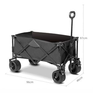 Thiết kế mới nhôm gấp xe đẩy ngoài trời có thể gập lại Trailer cho cắm trại bãi biển du lịch mua sắm lưu trữ và các công cụ xe đẩy tay - Product Image 4