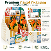 Porte-bière en carton léger personnalisé, combinant une construction pliable, une décoration imprimée et une utilisation pour l'étiquetage privé, idéal pour les packs cadeaux