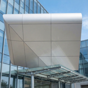 Panneau de mur rideau en alliage d'aluminium, revêtement en poudre, imperméable, revêtement extérieur, façade, matériau de construction - Product Image 1