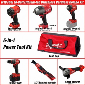 Kit Combo 6-in-1 Senza Spazzole con Avvitatore a Impulsi, Smerigliatrice Angolare, Cacciavite, Trapano per Riparazioni Auto/Set di Utensili <span class=keywords><strong>Fai</strong></span>-<span class=keywords><strong>da</strong></span>-<span class=keywords><strong>Te</strong></span> - Product Image 2