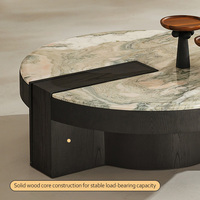 Designer Kreatives Marmor-Couchtisch-Set Moderner Luxuriöser Runder Hochwertiger Wohnzimmer-Couchtisch für Zuhause, Villa und Hotel