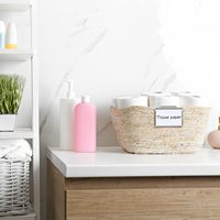 Clips porte-étiquettes en acier inoxydable avec papiers de rechange pour la classification du stockage de la cuisine (paquet de 12)