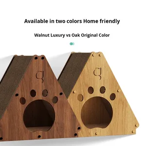 Kapalı kedi dinlenme ve oyun için üçgen tasarım karton ambalaj ile Modern çevre dostu Premium kedi tırmalama sütunu - Product Image 4
