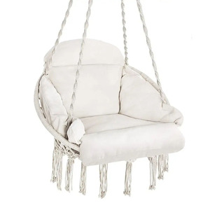 Columpio bohemio moderno con cojín para jardín, <span class=keywords><strong>patio</strong></span>, cuerda colgante, hamaca para acampar al aire libre, para <span class=keywords><strong>patio</strong></span>, dormitorio, parque, escuela - Product Image 1