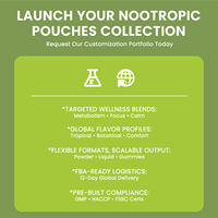 LIFEWORTH Poudre Énergisante à la Caféine et aux Vitamines B en Sachet OEM ODM |   Complément alimentaire à dissolution rapide Focus |   Emballage en vrac pour marque privée