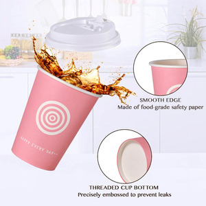 แก้วกระดาษคราฟท์สองชั้นแบบใช้แล้วทิ้ง ขนาด 6oz 8oz 12oz 16oz 20oz สำหรับใส่ไวน์ กาแฟ  แบบกันน้ำ  สำหรับขายส่ง  รับทำโลโก้ตามสั่ง - Product Image 3