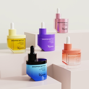 Botellas de Vidrio Geométricas Pentagonales de 50 ml con Gotero, Color Degradado, Envase Vacío para Suero, para Envasado de Cosméticos y Productos para el Cuidado de la Piel - Product Image 4
