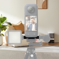 Support en L détachable à dégagement rapide avec plaque de montage griffe froide pour caméra d'action Insta360 X6 X3 X4, support de trépied vertical et horizontal