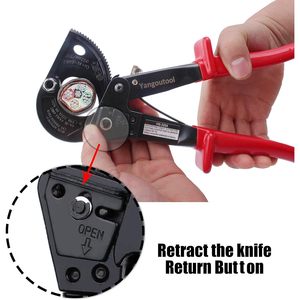 Yangoutool DIY Ergonomic <b>Ratchet</b> <b>Cable</b> <b>Cutter</b> 32mm Steel Copper Wire Cutting Tool for Electrical Use - Product Image 6