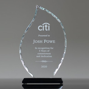 Plaques en verre à facettes en forme de flamme pour les récompenses bancaires <span class=keywords><strong>Memeto</strong></span> - Product Image 3