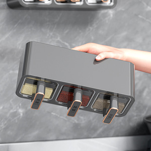 Wall Mounted Kitchen Spice Jar Set L Size Airtight Flip Top Lid Solid Seasonings Storage Container For Cooking - Product Image 4