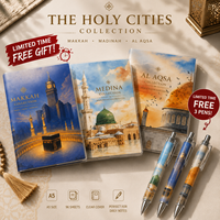 Carnet islamique A5, collection Makkah Madinah Al Aqsa, 96 feuilles, couverture transparente, journal musulman, carnet d'écriture quotidien