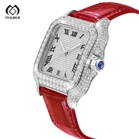Montre en diamant véritable VVS Moissanite de haute qualité, personnalisée, en gros, de la marque Migaga, fabriquée en Chine