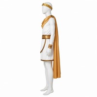 Costume de dieu grec Zeus pour adulte, tunique blanche, cape dorée, couronne de lauriers, ceinture en satin, ensemble pour Halloween, performance scénique, jeu de rôle