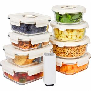 <b>Vacuum</b> Heatable Food Storage Containers Set 8 Glass Containers Electronic Pump <b>Portable</b> Large Capacity Modern Kitchen Camping - Product Image 1