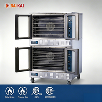 Four à convection au gaz commercial Core Pro, 54000 BTU, double empilement, en acier inoxydable, pour boulangerie, restaurant, vente en gros, OEM