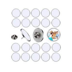 Pins Sublimables en Blanco, Botones Personalizables, Láminas de Aluminio con Cierres de Mariposa para Manualidades y Joyería DIY - Product Image 1