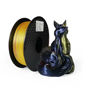 Hello3d göz kamaştırıcı pla ipeksi tri renk 3d yazıcı kalem filamentler 1.75mm pla ipek gibi filament 1kg nakit emtia