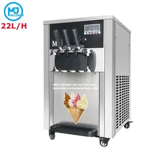 MAYJESSIE mesin es krim, jenis baru rasa tunggal Super hening kecil Desktop Gelato Maker/komersial Mini lembut