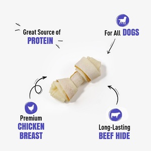 Pal's Delight golosinas personalizadas para perros 2,5 "cuero crudo masticable bocadillos pechuga de pollo Beefhide vegetal alto en proteínas digestión sensible - Product Image 5