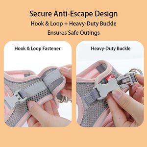 ペットハーネス通気性反射コットン猫と犬のための耐久性と環境に優しいファッションかわいいスタイル毎日の使用 - Product Image 5