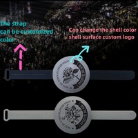 Bracelet LED arc-en-ciel pour la marche des fiertés, 15 couleurs, télécommande DMX, étanche, bracelet lumineux, logo personnalisé, promotionnel, événement LGBTQ