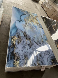 Panneau mural flexible en PVC bleu brillant, design imitation marbre et <span class=keywords><strong>ardoise</strong></span>, prix <span class=keywords><strong>d</strong></span>'usine, pour <span class=keywords><strong>d</strong></span>écoration intérieure, vente en gros - Product Image 2