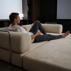 Minimalist Modern Kadife Kordonlu Konforlu Kanepe Küçük Boy Daire Yataklı Köşe Koltuk Katlanabilir Modüler Otel Villa Kanepe Yatak - Product Image 2