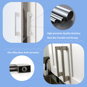 Stainless Steel Kitchen Furniture Drawer Pulls Handle Double-end Zinc Alloy Cabinet Hardware <strong>Door</strong> Handles for Kitchen - Product Image 3