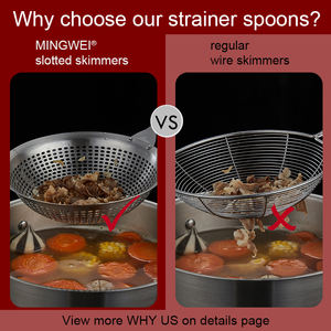 MINGWEI – passoire à nouilles en maille, passoire de cuisine, écumoire fendue, passoire en acier inoxydable pour frites, pommes de terre - Product Image 2