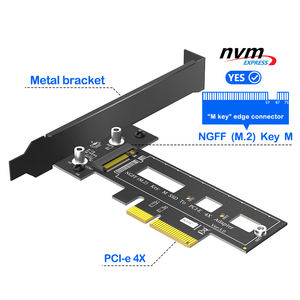 Tarjeta adaptadora <span class=keywords><strong>M</strong></span>.2 NVMe a PCIe 3,0 4X compatible con SSD 2242/2260/2280, tarjeta de expansión PCIe 3,0 para PC de escritorio tarjeta de expansión <span class=keywords><strong>M</strong></span>.2 SSD - Product Image 2