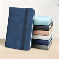 Libreta de Cuero PU A7 con Logotipo Personalizado, Costura con Hilo, Banda Elástica, Mini Diario de Viaje, Agenda de Bolsillo Portátil, Grabado en Relieve con Lámina Dorada OEM