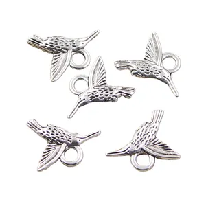 Charms hummingbird hummer kuş 19x15mm el yapımı yapma fit,Vintage tibet gümüş renk kolye, DIY için bilezik kolye