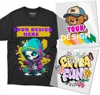 Decalcomanie a Trasferimento Termico DTF Personalizzate Stampa Digitale per T-Shirt con Design Street, Hip Hop e da Principessa per Termopressa