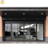 Porte d'entrée moderne en alliage d'aluminium et verre pour centre commercial