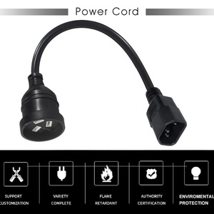 Linsheng <span class=keywords><strong>IEC</strong></span> <span class=keywords><strong>C14</strong></span> Để Aus 3 Prong Cắm Nữ Ổ Cắm Cáp Điện UPS Đơn Vị Mở Rộng Cung Cấp Điện Dây 240V 20Cm Chiều Dài Ngắn - Product Image 4