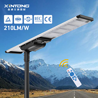 Lampe solaire LED pour rue XINTONG, IP65 étanche, DC 60W-150W, haut lumen, extérieur, tout-en-un