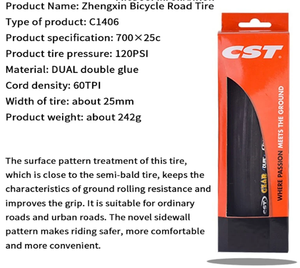 סין מחסן זנגxin צמיג C1406 צמיג כביש 700X23C 25C 28C צמיג מתקפל מתאים לכביש ולמירוצים - Product Image 5