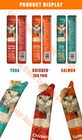 Meilleures ventes en gros 15g de saumon thon poulet friandises pour chat bandes de nourriture humide pour chat
