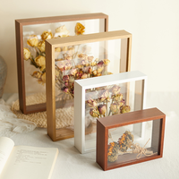 Marco de Acrílico Profundo con Diseño Floral 3D en Madera, Impresión UV, Ecológico, Duradero, Autoportante, Moderno, Regalo para el Día de la Madre
