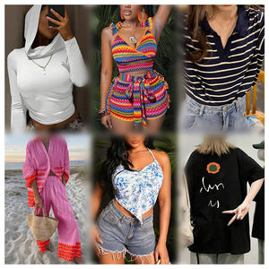 بالات مختلطة بائع مخزون ملابس عالية الجودة بالجملة بالجملة ملابس نسائية مستعملة فساتين أعلى السراويل شحنة عشوائية - Product Image 5